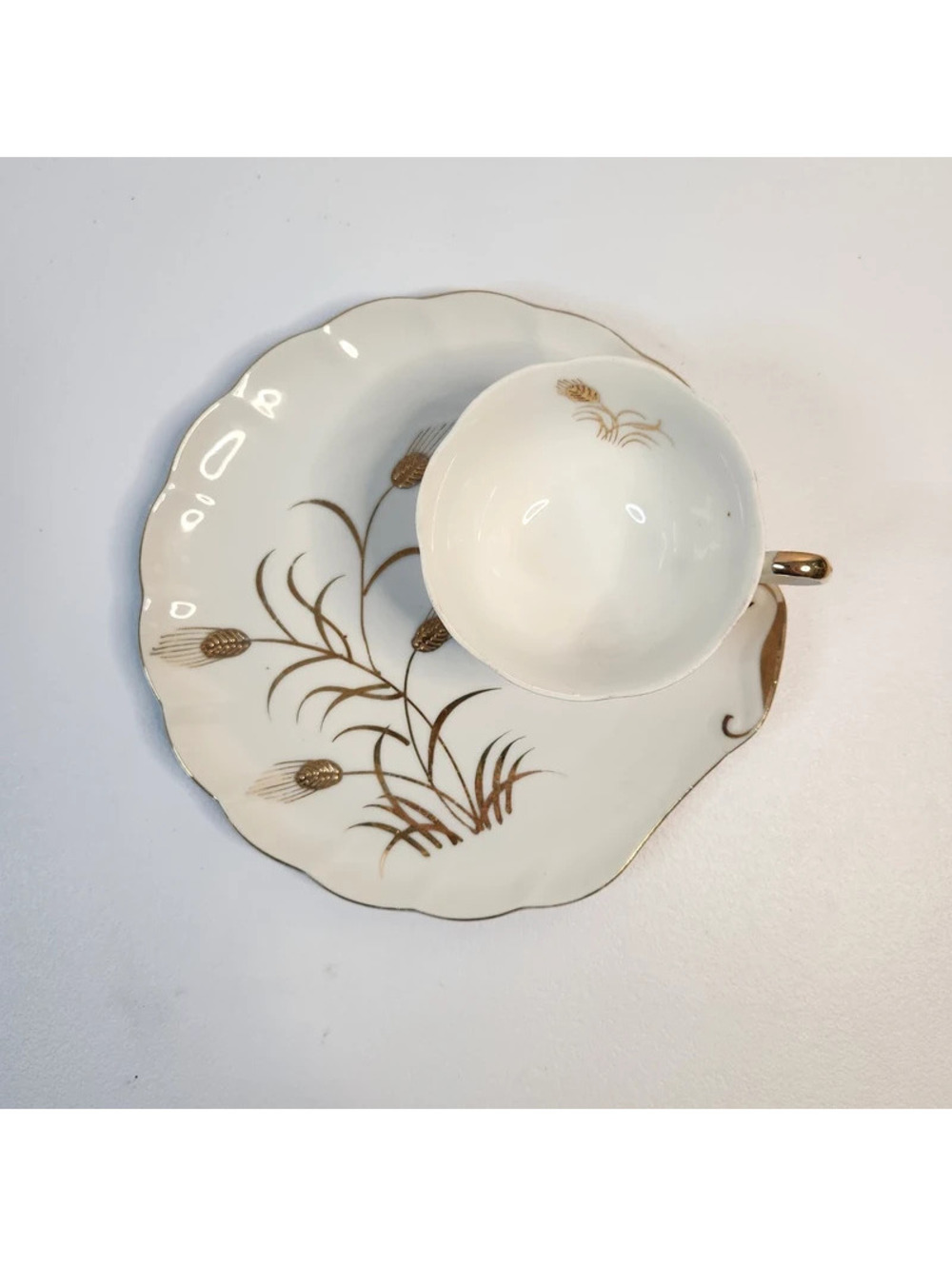 Vintage Lefton China teacup with snack plate
